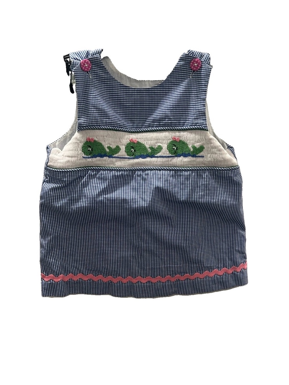 Smock Blue Gingham Summer Whale Top by Remember Nguyen - 6x